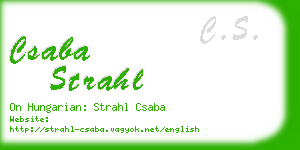 csaba strahl business card